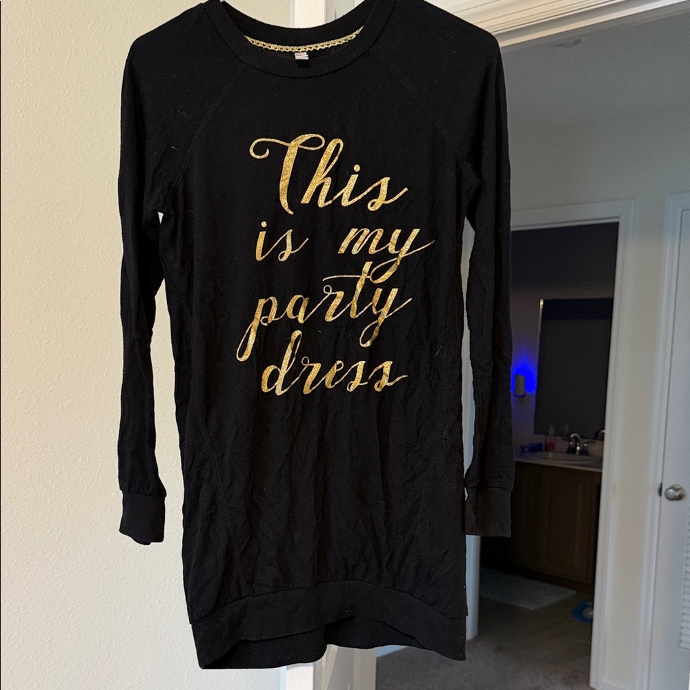 Black Long Sleeve Party Dress